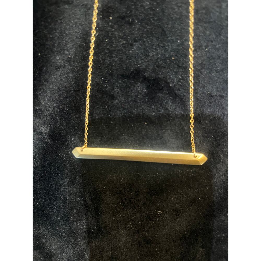 Vintage Womens' Tiffany Kunz  Reclaimed Bronze Bar 18" Necklace